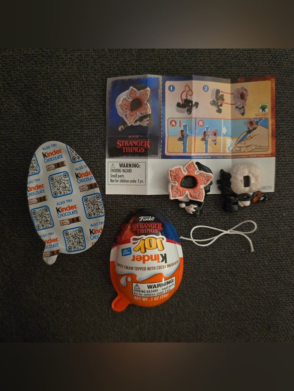 BRAND NEW Kinder Joy x Stranger Things Funko Pop Demogorgon Pencil Topper VC287